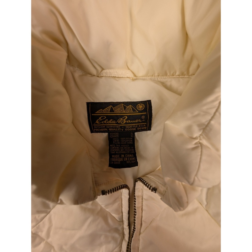 Vintage XL Eddie Bauer Black Label Goose Down Quilted Puffer Outdoor Camp Vest - Picture 9 of 10